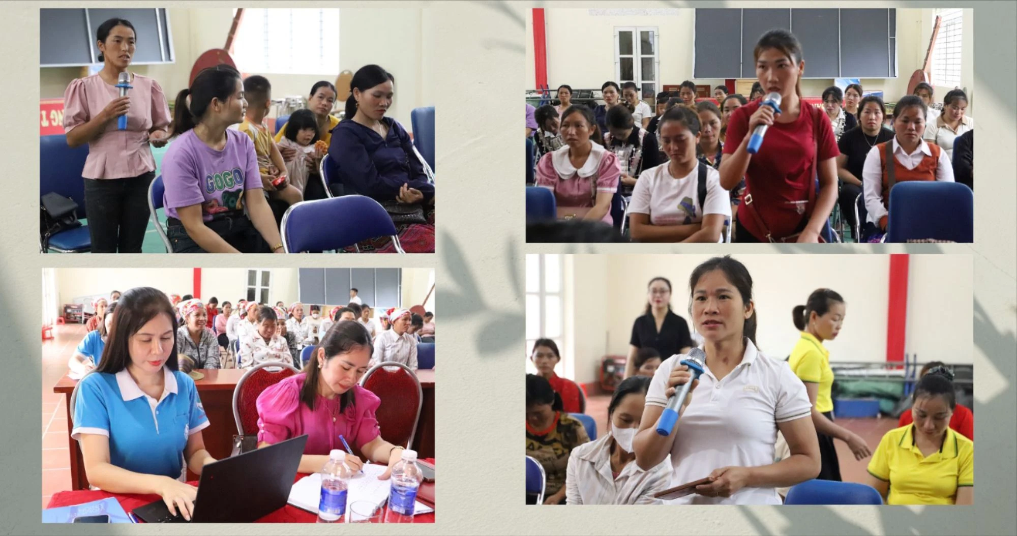 Nhiều ý kiến của cán bộ, hội viên phụ nữ được trình bày tại buổi đối thoại.