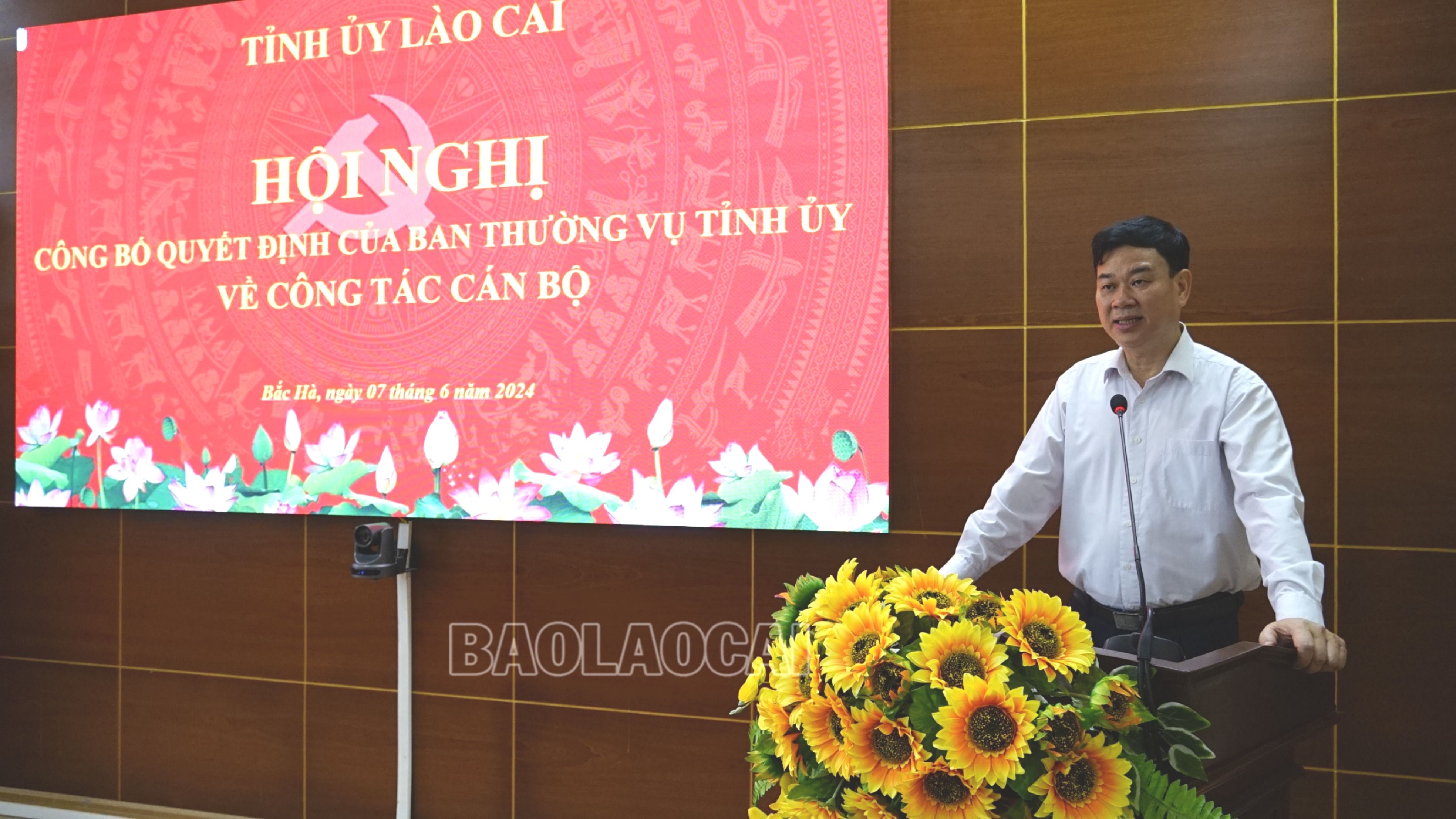Đồng chí Vũ Văn Cài, Phó Chủ tịch Thường trực HĐND tỉnh phát biểu giao nhiệm vụ. _DSC3897.JPG