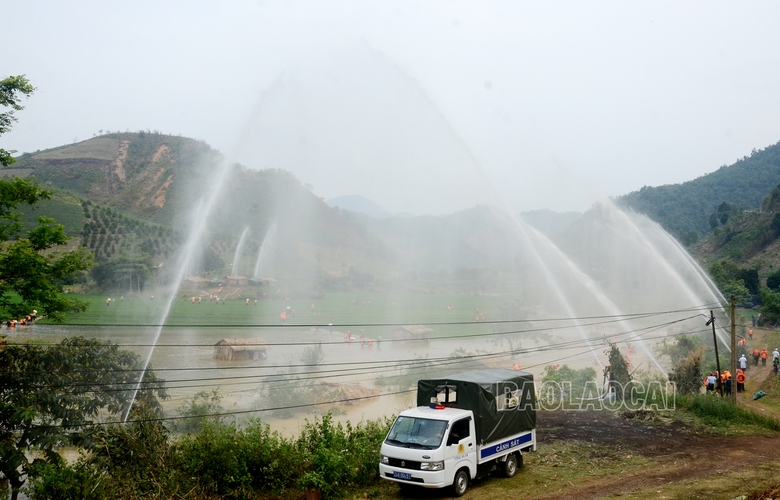 Diễn tập phòng, chống thiên tai tại huyện Mường Khương đầu năm 2023. Diễn tập phòng, chống thiên tai tại huyện Mường Khương..jpg