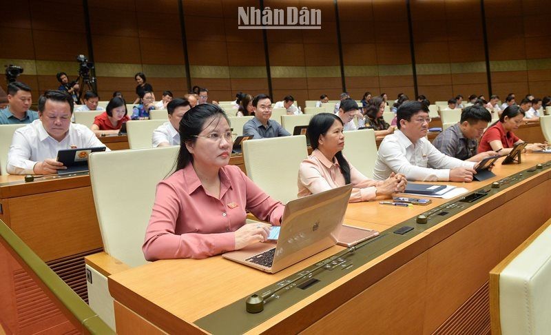 Các đại biểu Quốc hội tham dự phiên họp tại hội trường chiều 24/5. cac-dai-bieu-4-6651.jpg
