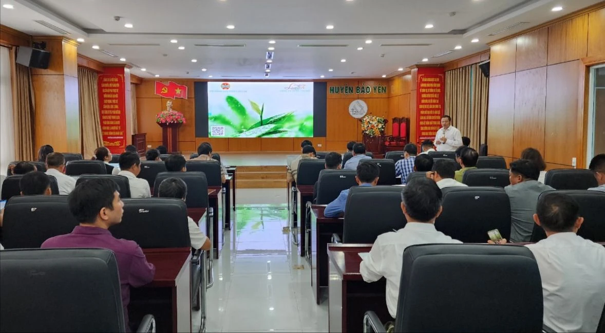 Đại diện Công ty TNHH Lucavi đánh giá hiệu quả mô hình.jpg