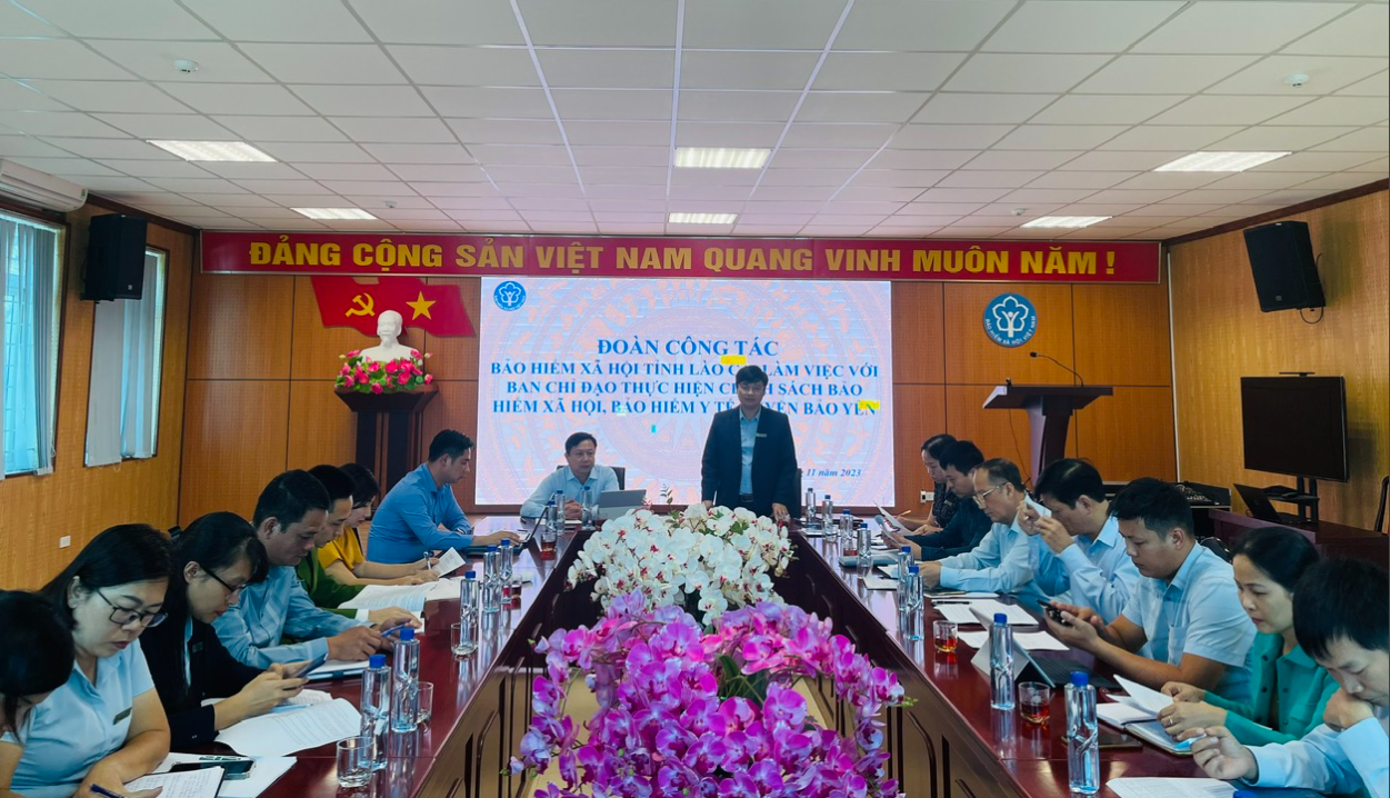 BHXH tỉnh làm việc với Ban chỉ đạo thực hiện chính sách BHXH, BHYT và BHXH huyện Bảo Yên. bảo hiểm 3.png