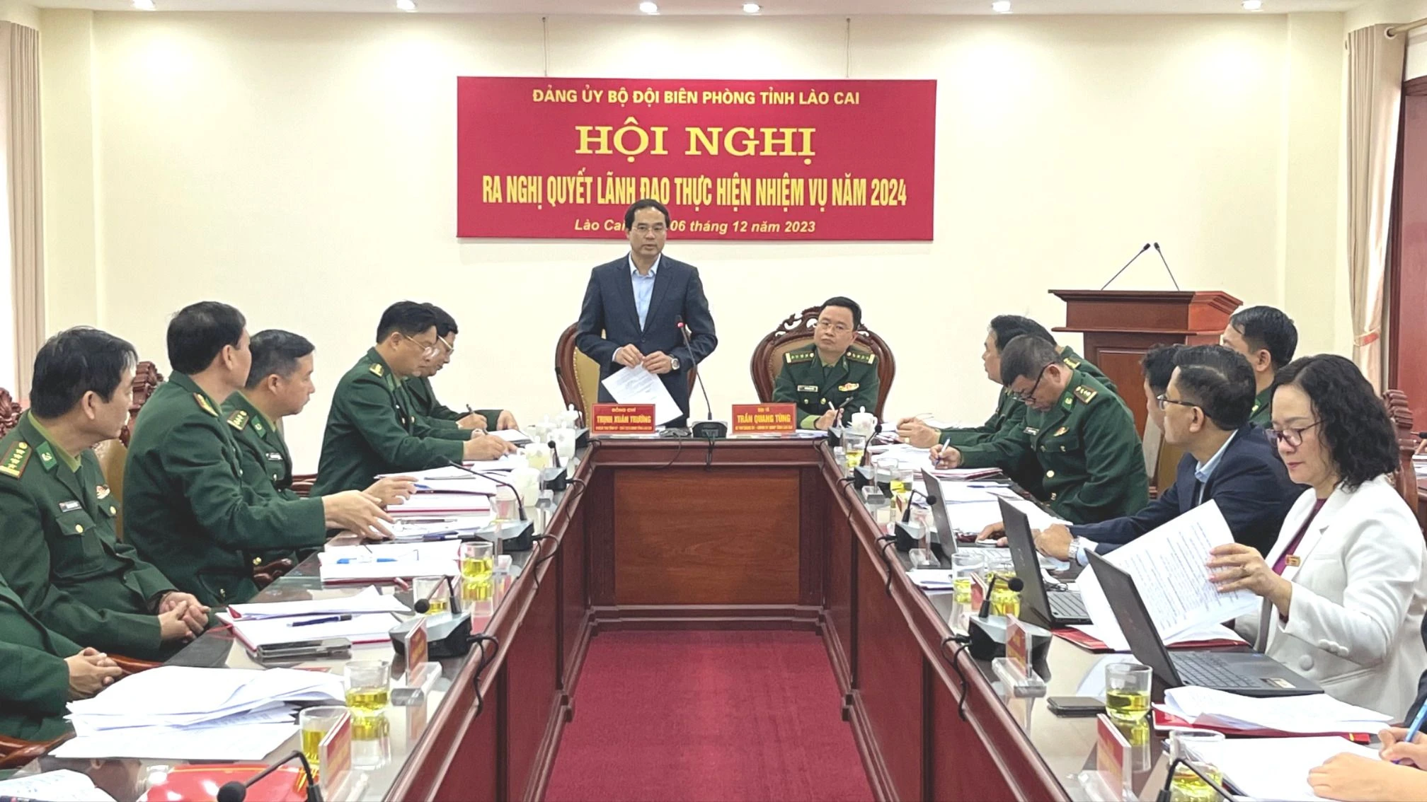 Đồng chí Trịnh Xuân Trường, Phó Bí thư, Chủ tịch UBND tỉnh Lào Cai phát biểu chỉ đạo tại Hội nghị.jpg