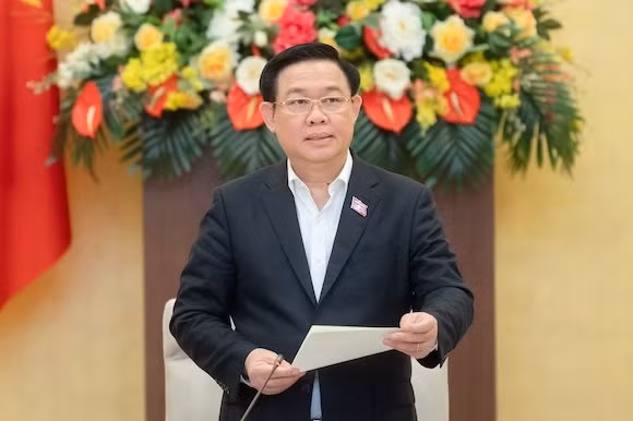 Chủ tịch Quốc hội Vương Đình Huệ phát biểu bế mạc phiên họp.