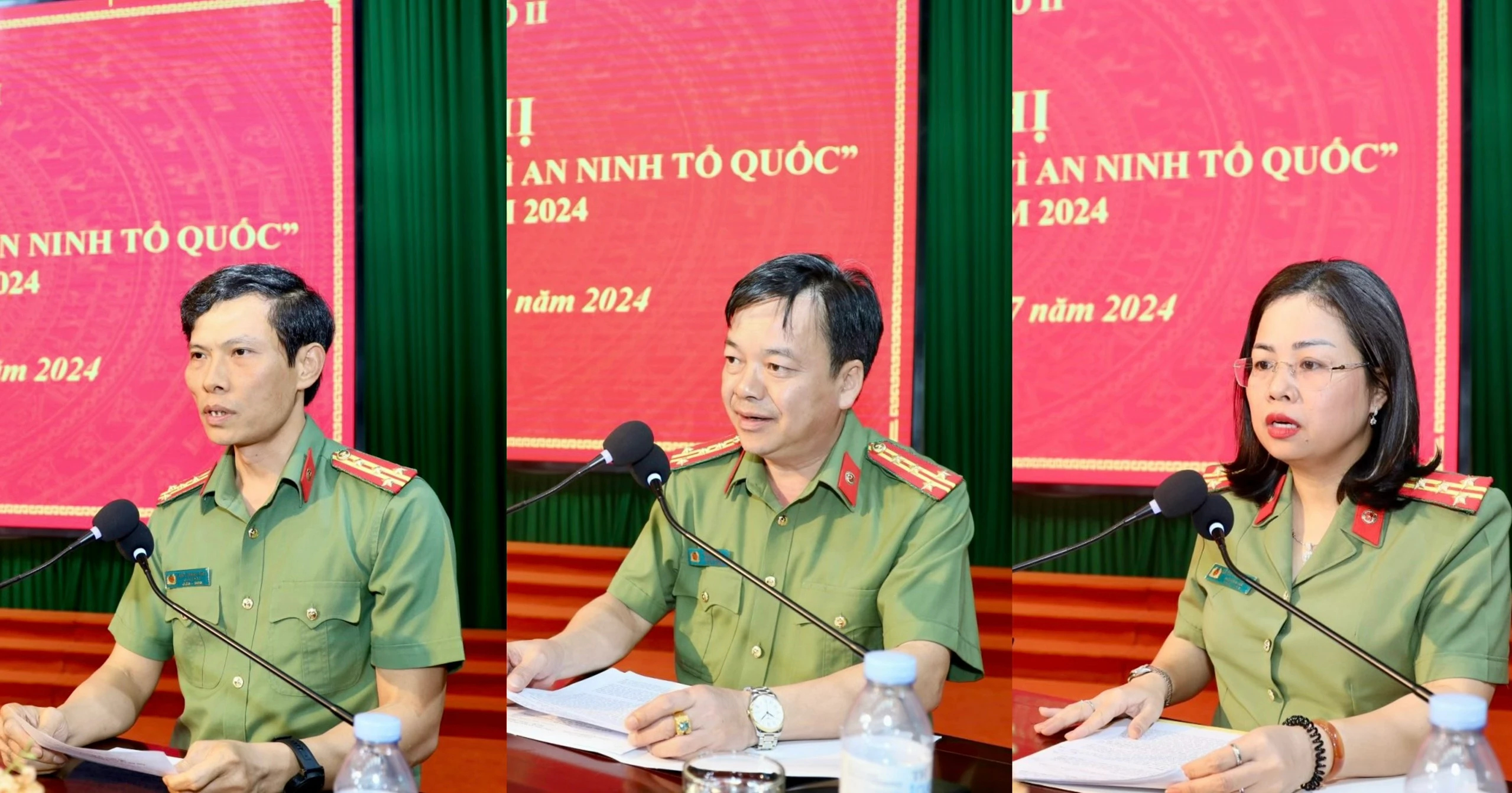 Đại diện Lãnh đạo CA 5 tỉnh trong Cụm phát biểu tại HN (2).jpg