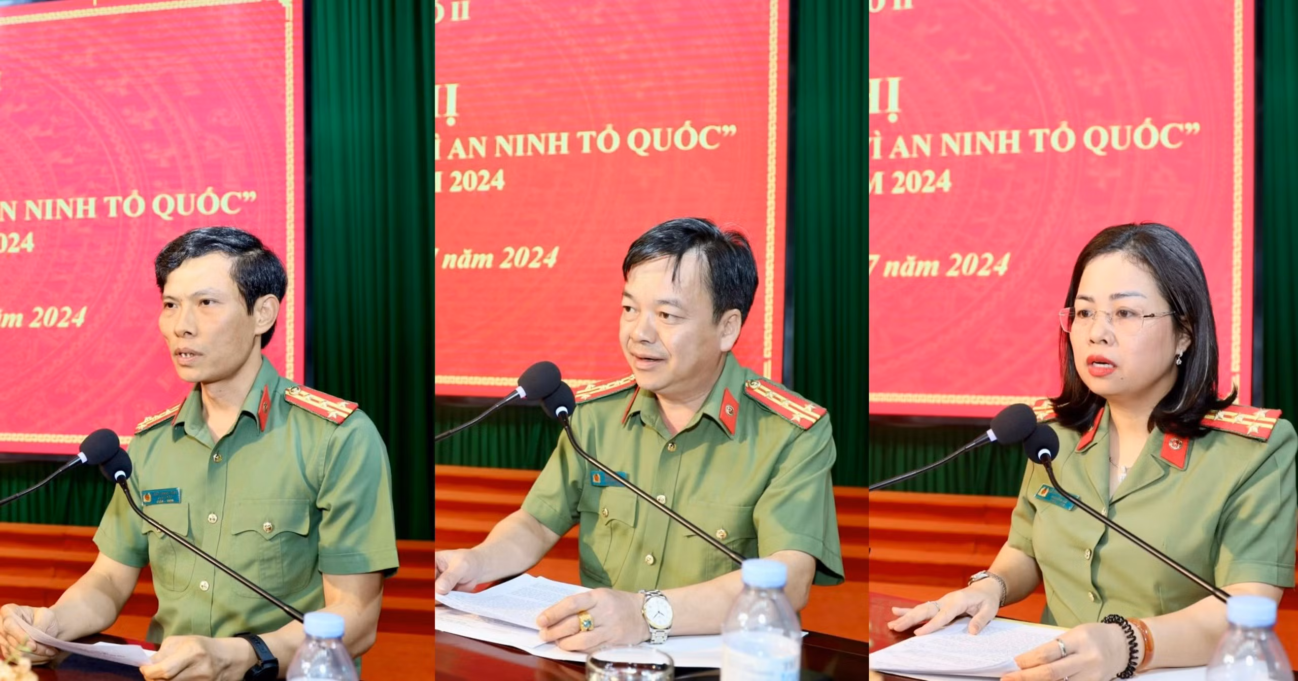 Đại diện Lãnh đạo CA 5 tỉnh trong Cụm phát biểu tại HN (2).jpg