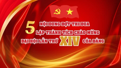 5 nội dung đợt thi đua lập thành tích chào mừng Đại hội lần thứ XIV của Đảng