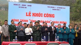 Bảo Hà khởi công nâng cấp tuyến đường “Tình quân dân” chào mừng Đại hội Đảng toàn quốc lần thứ XIV