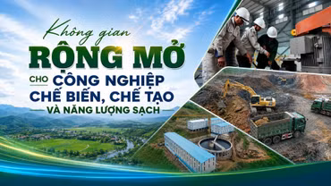 Không gian rộng mở cho công nghiệp chế biến, chế tạo và năng lượng sạch