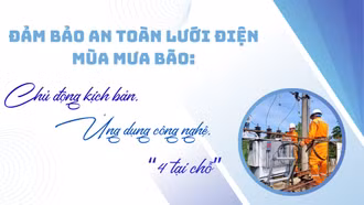 Đảm bảo an toàn lưới điện mùa mưa bão: Chủ động kịch bản, ứng dụng công nghệ và “4 tại chỗ”