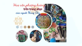 Hoa văn phượng hoàng trên trang phục của người Nùng Dín