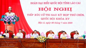 Bộ trưởng Bộ Nông nghiệp và Môi trường Đỗ Đức Duy tiếp xúc cử tri tại xã Mậu A