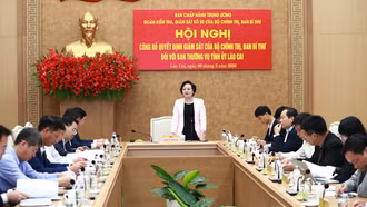 Phó Thủ tướng Chính Phủ Phạm Thị Thanh Trà chủ trì Hội nghị Công bố quyết định kiểm tra, giám sát của Bộ Chính trị, Ban Bí thư đối với Ban Thường vụ Tỉnh ủy Lào Cai