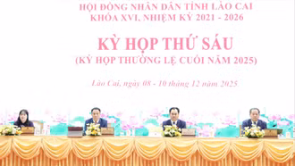 Khai mạc Kỳ họp thứ Sáu - HĐND tỉnh Lào Cai khoá XVI, nhiệm kỳ 2021 - 2026