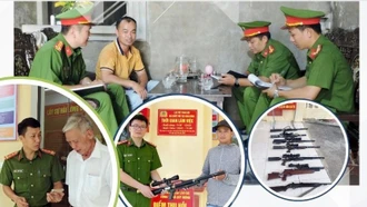 Công an xã Quy Mông: Tích cực vận động, thu hồi vũ khí tự chế