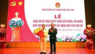 Ông Đỗ Đình Chữ được điều động, bổ nhiệm giữ chức Viện trưởng Viện Kiểm sát nhân dân tỉnh Lào Cai