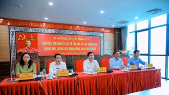 Thường trực Tỉnh ủy làm việc với Thường trực Đảng ủy 8 xã khu vực Văn Bàn