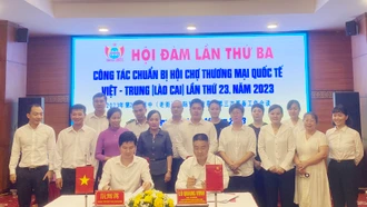 Hội đàm lần thứ ba về công tác chuẩn bị tổ chức Hội chợ Thương mại Quốc tế Việt - Trung (Lào Cai) lần thứ 23