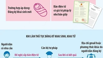 Thí điểm cấp bản điện tử giấy khai sinh, trích lục khai tử