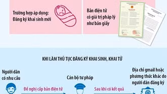 Thí điểm cấp bản điện tử giấy khai sinh, trích lục khai tử