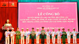 Công an tỉnh Lào Cai kiện toàn bộ máy bên trong tinh, gọn, mạnh