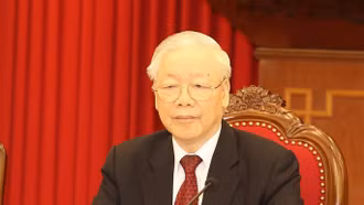 Tổng Bí thư điện đàm cấp cao với Tổng thống Pháp