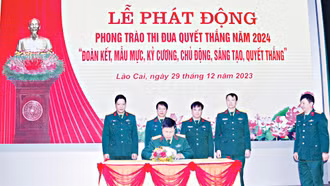 Bộ Chỉ huy Quân sự tỉnh: Phát động phong trào thi đua quyết thắng năm 2024