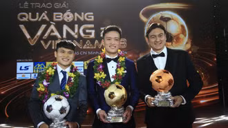 Hoàng Đức vượt qua Tuấn Hải, lần thứ 2 giành Quả bóng vàng Việt Nam