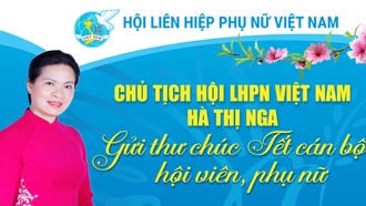 Chủ tịch Hội LHPN Việt Nam Hà Thị Nga gửi thư chúc Tết cán bộ, hội viên, phụ nữ