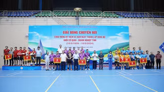 Hóa chất Đức Giang vô địch tại Giải bóng chuyền hơi Đảng bộ Khối Cơ quan - Doanh nghiệp tỉnh