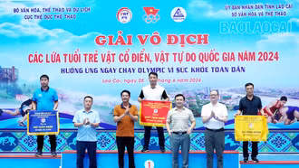 Bế mạc Giải vô địch các lứa tuổi trẻ vật cổ điển, vật tự do quốc gia năm 2024