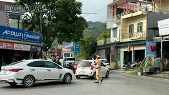 25 tổ, chốt đảm bảo trật tự, an toàn giao thông tại Tuần lễ Festival Cao nguyên trắng Bắc Hà