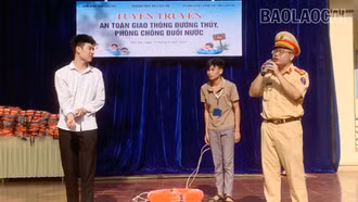 Tuyên truyền an toàn giao thông đường thủy, phòng, chống đuối nước cho hơn 600 học sinh