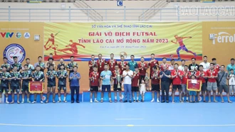 FC Lương Sơn vô địch Giải Vô địch Futsal tỉnh Lào Cai mở rộng năm 2023