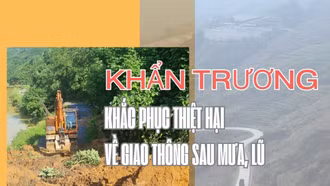 Khẩn trương khắc phục thiệt hại về giao thông sau mưa, lũ
