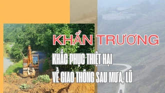 Khẩn trương khắc phục thiệt hại về giao thông sau mưa, lũ