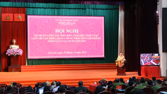 Trên 150 đại biểu được tập huấn kỹ năng phổ biến, giáo dục pháp luật gắn với vận động quần chúng Nhân dân chấp hành pháp luật tại cơ sở