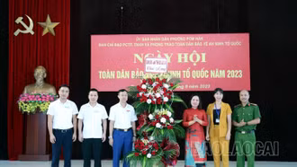 Ngày hội Toàn dân bảo vệ an ninh Tổ quốc tại phường Pom Hán (thành phố Lào Cai)