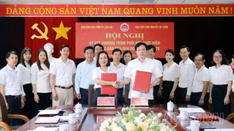 Ban Dân vận Tỉnh ủy Lào Cai - Lai Châu ký kết chương trình phối hợp giai đoạn 2023 - 2025