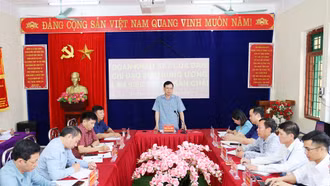 Đoàn khảo sát của Ban Chỉ đạo 354 Trung ương làm việc tại xã Sán Chải