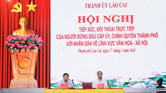 Người đứng đầu cấp ủy, chính quyền thành phố đối thoại trực tiếp với Nhân dân