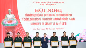 Ban Chỉ đạo 515 tỉnh Lào Cai tổng kết thực hiện các quyết định liên quan đến công tác tìm kiếm, quy tập hài cốt liệt sĩ