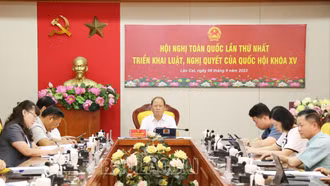 Lần đầu tiên Ủy ban Thường vụ Quốc hội tổ chức hội nghị toàn quốc triển khai luật, nghị quyết của Quốc hội khóa XV