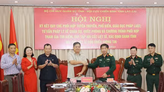 Bộ Chỉ huy Quân sự tỉnh và Hội Cựu chiến binh tỉnh ký kết quy chế phối hợp công tác