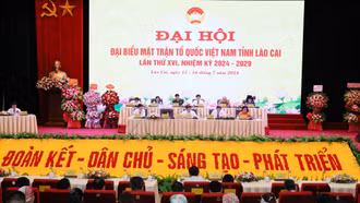 Buổi sáng ngày làm việc thứ nhất Đại hội đại biểu MTTQ Việt Nam tỉnh Lào Cai tập trung vào nhiều nội dung quan trọng