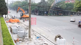 Thành phố Lào Cai cải tạo hành lang, vỉa hè tuyến đường Hoàng Liên