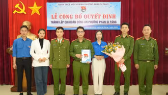 Lào Cai thành lập 116 chi đoàn công an cấp xã