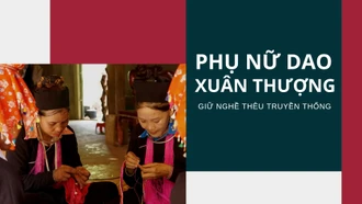 [Ảnh] Phụ nữ Dao xã Xuân Thượng giữ nghề thêu truyền thống