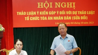Thảo luận lấy ý kiến góp ý đối với dự thảo Luật Tổ chức TAND (sửa đổi)