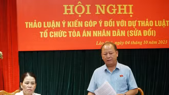 Thảo luận lấy ý kiến góp ý đối với dự thảo Luật Tổ chức TAND (sửa đổi)